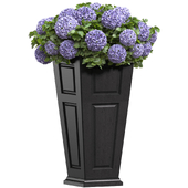 Contemporary Art Deco Hydrangea in Stone Pot by Christopher Knight Home/Modern Front Patio Plants Porch Doors Balcony French garden planter Decorative Vase
