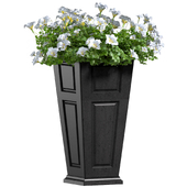 Modern Art Deco Petunia Flower Bed in Stone Pot by Christopher Knight Home.Home.Modern Front Patio Plants Porch Doors Balcony French garden planter Decorative Vase
