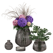 Hydrange Decorative Flowers in Vase