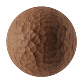 Carved wood material without displacement