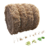 Farm field with hay bale 3