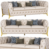 Beige Modern Chesterfield Sofa By Homary