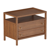 Прикроватная тумба тумбочка Keane Driftwood Charging Nightstand (Crate and Barrel)