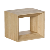 Vernon Natural Wood Side Table with Drawer (Crate and Barrel)