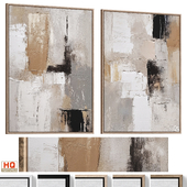 Accent Abstract Neutral Textured Wall Art C-1012