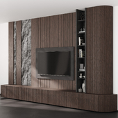 TV wall wooden