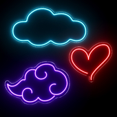 Heart|Clouds Neon Signs