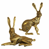 Hares figurine set 001