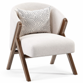 UPHOLSTERED BOUCLE ARMCHAIR By Zarahome