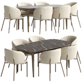 Shell Chair Ralph and Table Dining Set
