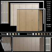 Раздвижная деревянная перегородка / Sliding wooden partition wall