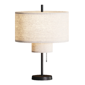 Wabi-sabi Japanese minimalist retro vertical fabric table lamp