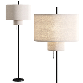 Floor Lamp Japanese Minimalist Retro Designer Living Room Bedroom Sofa Corner Vertical Fabric Lamp