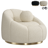 Inger Swivel Chair with Ottoman