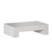 Paramount Gray and White Marble Coffee Table (Crate and Barrel)
