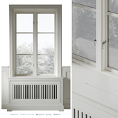 Classic window with radiator screen 001