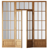 Classical Wooden Glass Partition