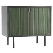 Emerson two door cabinet in black and green