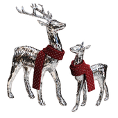 Reindeer with fawn - Christmas decor 001