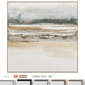 Accent Large Abstract Neutral Wall Art C-1022