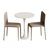Table SDM Tulip and Volt 670BE plastic chair