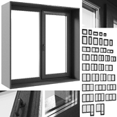 Set of windows and loggias (minimalism)