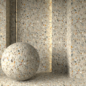 Concrete With Stones 4K - Seamless