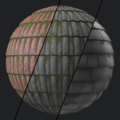 Roof Tile Materials 100- Concrete Roofing  | Seamless, Pbr, 4k