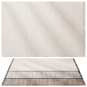 Melange Brown, Beige, Grey Wool Rug by Rugvista