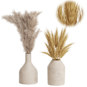 Dried Wheat and Pampas decorative bouquet