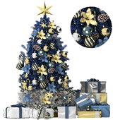 blue christmas tree