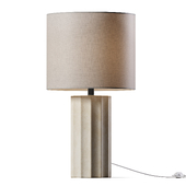 Ribbed Concrete Finish Table Lamp