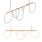 Led linear flexible chandelier