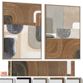 Wabi-Sabi Accent Abstract Textured Wall Art C-1032