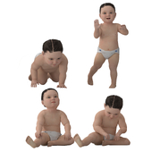 Boy Baby in 4 Poses