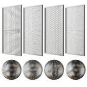 Set of decorative grilles