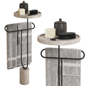 Pirovano Towel Rack with Table