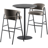 GUBI 1.0 bar table and bar chair CHIA by Parla design