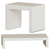 Four Hands Parish Coffee Table - White Concrete