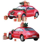 Рождественский автомобиль Volkswagen Beetle