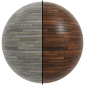 FB813 Oak Wood Parquet pattern type english Set | 2 Mat | 4k | Seamless