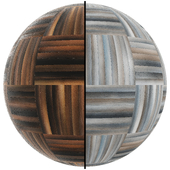 FB814 Oak Wood Parquet pattern type square basket Set | 2 Mat | 4k | Seamless