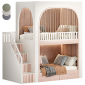 Кровать дизайнерская двухуровневая Kids room 15