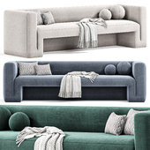 MATRA DEEP TEAL VELVET SOFA BY CB2