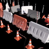 Plastic road barriers