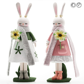 Decorative bunny statue