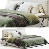 West Elm Curved Modern Upholstered Bed