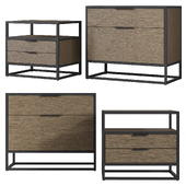 Crate and Barrel Oxford Weathered Brown
