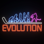 Neon Sign - Evolution in hockey