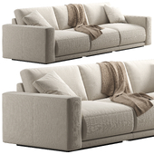 RH Bella modular fabric 3 seat sofa